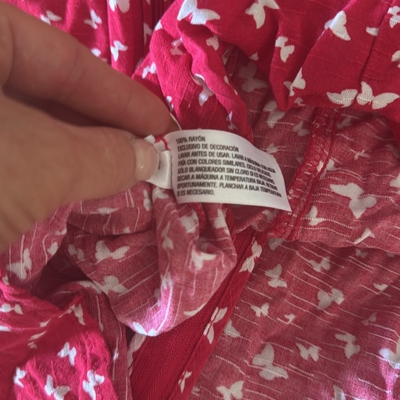 Art Class | Red Spaghetti Strap Butterfly Dress | Adjustable Straps | size XL 14 - Picture 5 of 5